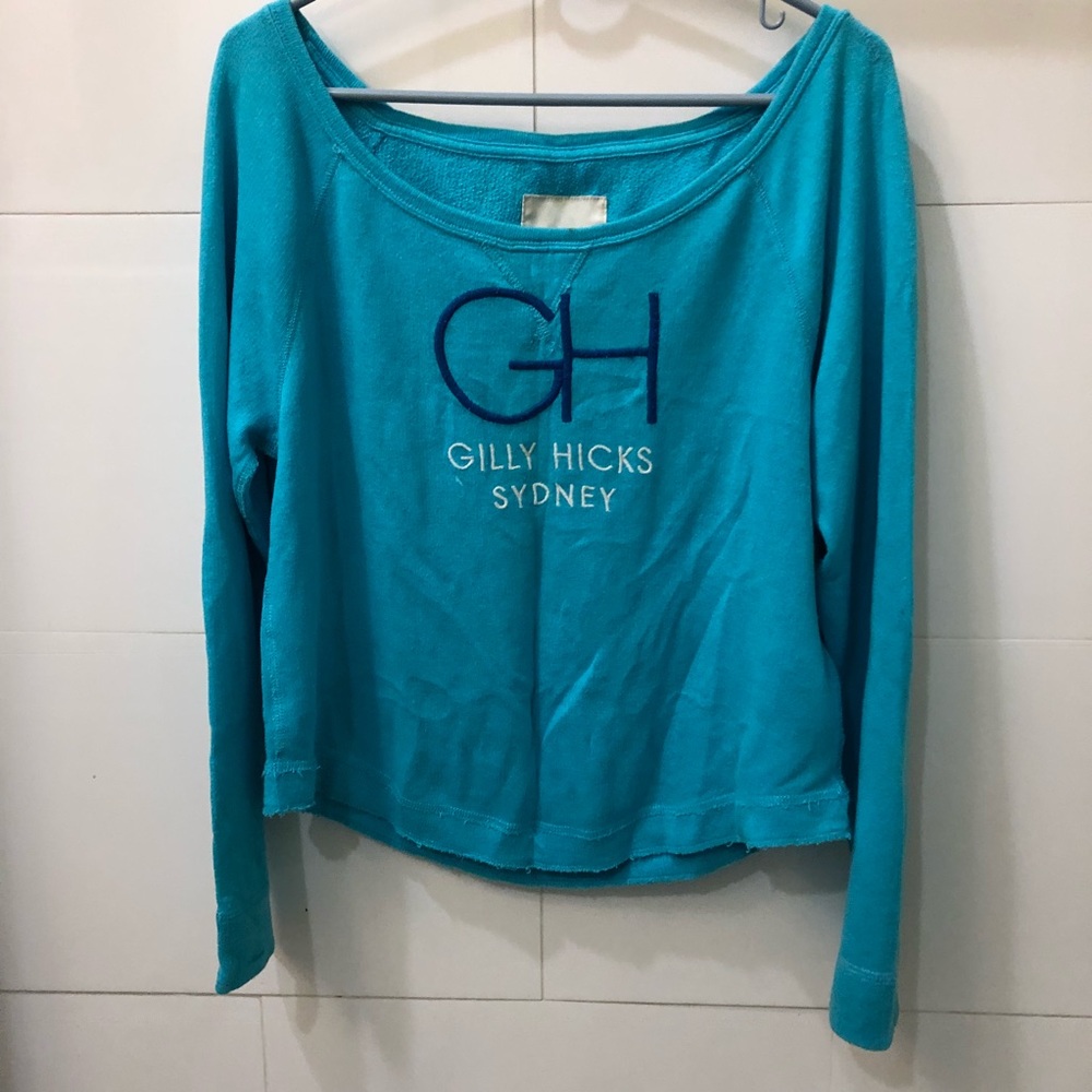 Gilly Hicks Aqua Color Oversized Sweater